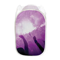 EDM Party In Nightclub Print Mesh Laundry Hamper