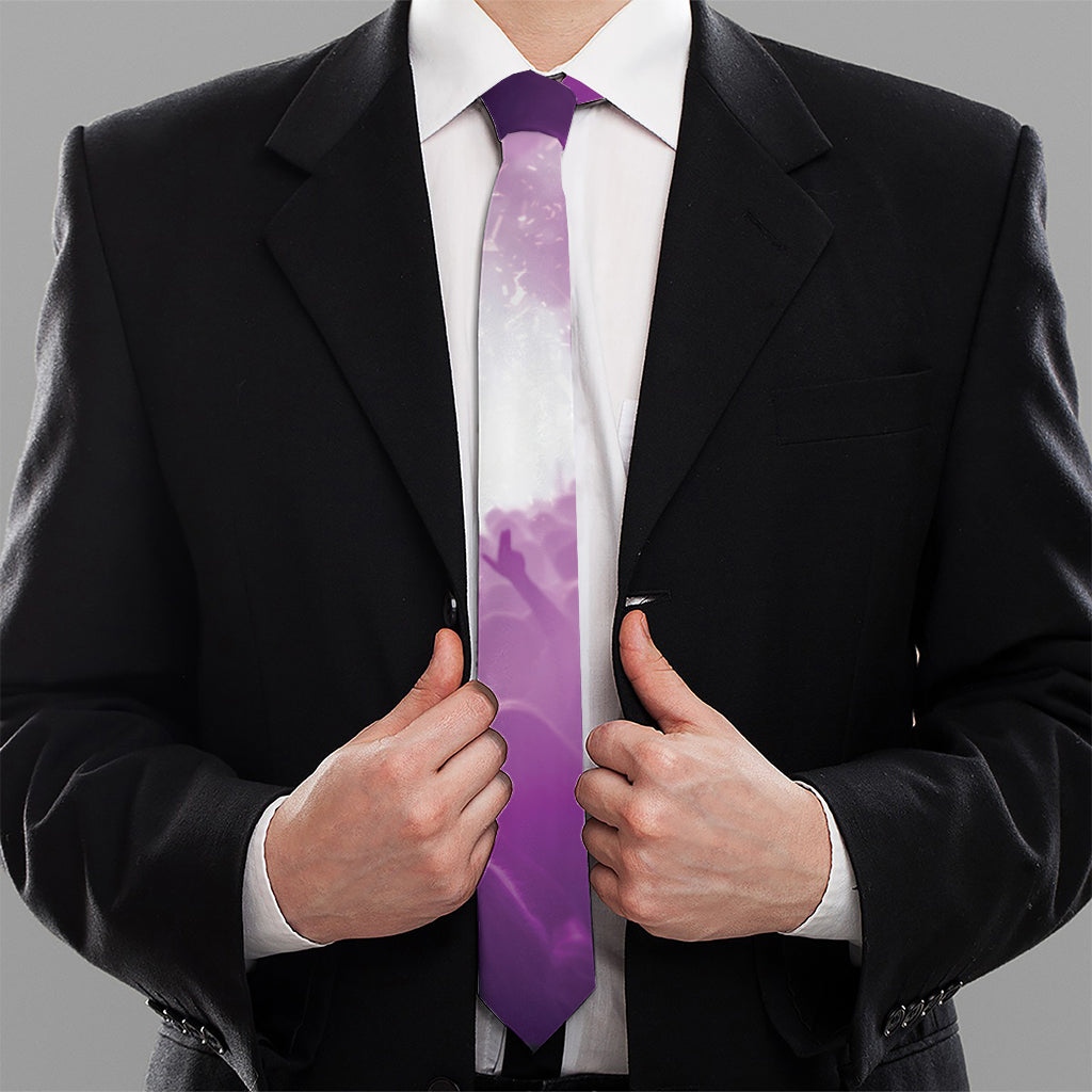 EDM Party In Nightclub Print Necktie