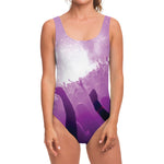 EDM Party In Nightclub Print One Piece Swimsuit