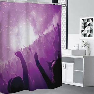 EDM Party In Nightclub Print Premium Shower Curtain