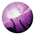 EDM Party In Nightclub Print Round Blanket