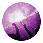 EDM Party In Nightclub Print Round Blanket