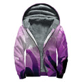 EDM Party In Nightclub Print Sherpa Lined Zip Up Hoodie
