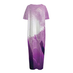 EDM Party In Nightclub Print Short Sleeve Long Nightdress