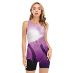 EDM Party In Nightclub Print Sleeveless One Piece Swimsuit