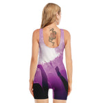 EDM Party In Nightclub Print Sleeveless One Piece Swimsuit