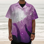 EDM Party In Nightclub Print Textured Short Sleeve Shirt