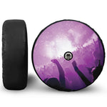 EDM Party In Nightclub Print Tire Cover With Camera Hole