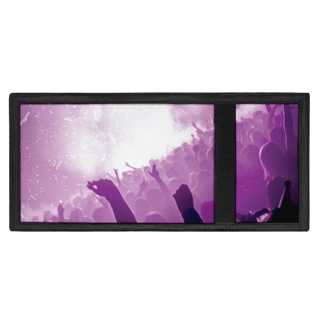 EDM Party In Nightclub Print Trifold Wallet