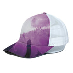 EDM Party In Nightclub Print White Mesh Trucker Cap