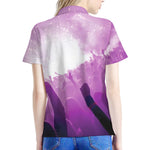 EDM Party In Nightclub Print Women's Polo Shirt