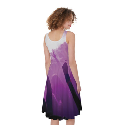 EDM Party In Nightclub Print Women's Sleeveless Dress