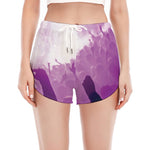 EDM Party In Nightclub Print Women's Split Running Shorts