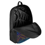 EDM Surfing Wave Pattern Print 17 Inch Backpack