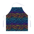 EDM Surfing Wave Pattern Print Adjustable Apron