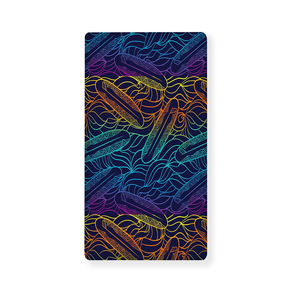 EDM Surfing Wave Pattern Print Baby Crib Sheet
