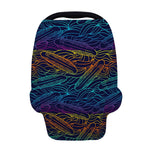 EDM Surfing Wave Pattern Print Baby Seat Cover