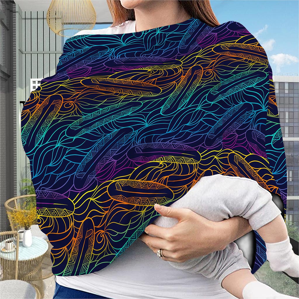 EDM Surfing Wave Pattern Print Baby Seat Cover