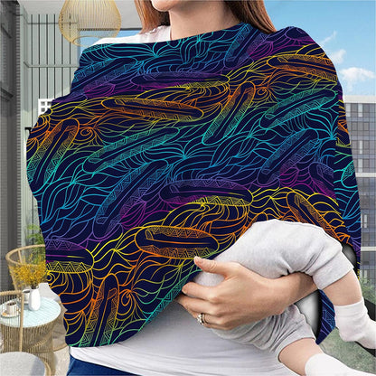 EDM Surfing Wave Pattern Print Baby Seat Cover