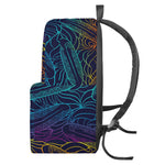 EDM Surfing Wave Pattern Print Backpack