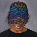 EDM Surfing Wave Pattern Print Baseball Cap