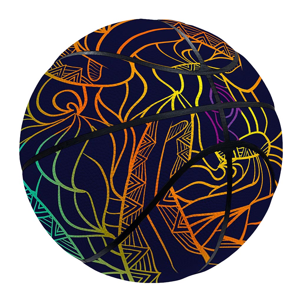 EDM Surfing Wave Pattern Print Basketball