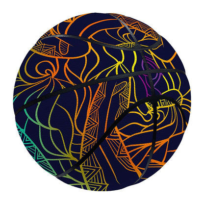 EDM Surfing Wave Pattern Print Basketball