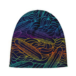 EDM Surfing Wave Pattern Print Beanie