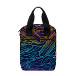 EDM Surfing Wave Pattern Print Bible Tote Bag