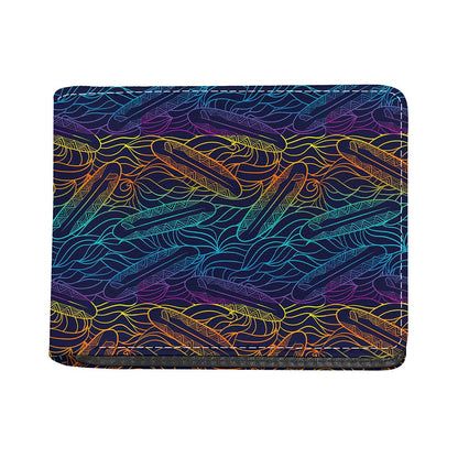 EDM Surfing Wave Pattern Print Bifold Wallet
