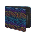 EDM Surfing Wave Pattern Print Bifold Wallet