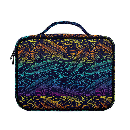 EDM Surfing Wave Pattern Print Briefcase Bible Bag