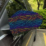 EDM Surfing Wave Pattern Print Car Side Mirror Covers