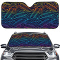 EDM Surfing Wave Pattern Print Car Windshield Sun Shade