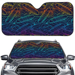 EDM Surfing Wave Pattern Print Car Windshield Sun Shade