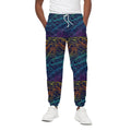 EDM Surfing Wave Pattern Print Cotton Sweatpants