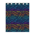 EDM Surfing Wave Pattern Print Curtain