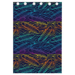 EDM Surfing Wave Pattern Print Curtain