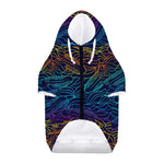 EDM Surfing Wave Pattern Print Dog Zip Up Hoodie