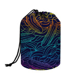 EDM Surfing Wave Pattern Print Drawstring Makeup Bag