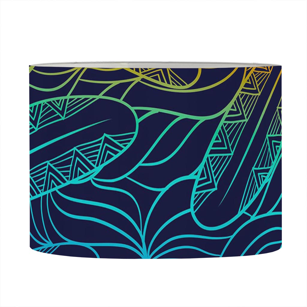 EDM Surfing Wave Pattern Print Drum Lamp Shade