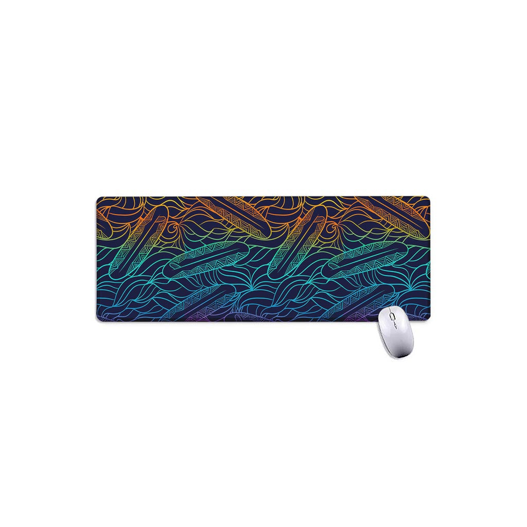 EDM Surfing Wave Pattern Print Extended Mouse Pad