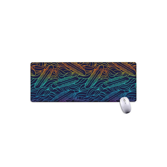 EDM Surfing Wave Pattern Print Extended Mouse Pad