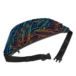 EDM Surfing Wave Pattern Print Fanny Pack