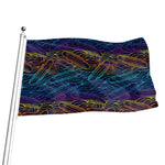 EDM Surfing Wave Pattern Print Flag