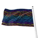 EDM Surfing Wave Pattern Print Flag