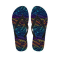 EDM Surfing Wave Pattern Print Flip Flops