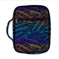 EDM Surfing Wave Pattern Print Front Pocket Bible Bag