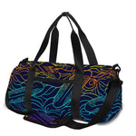 EDM Surfing Wave Pattern Print Gym Bag
