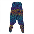 EDM Surfing Wave Pattern Print Hammer Pants
